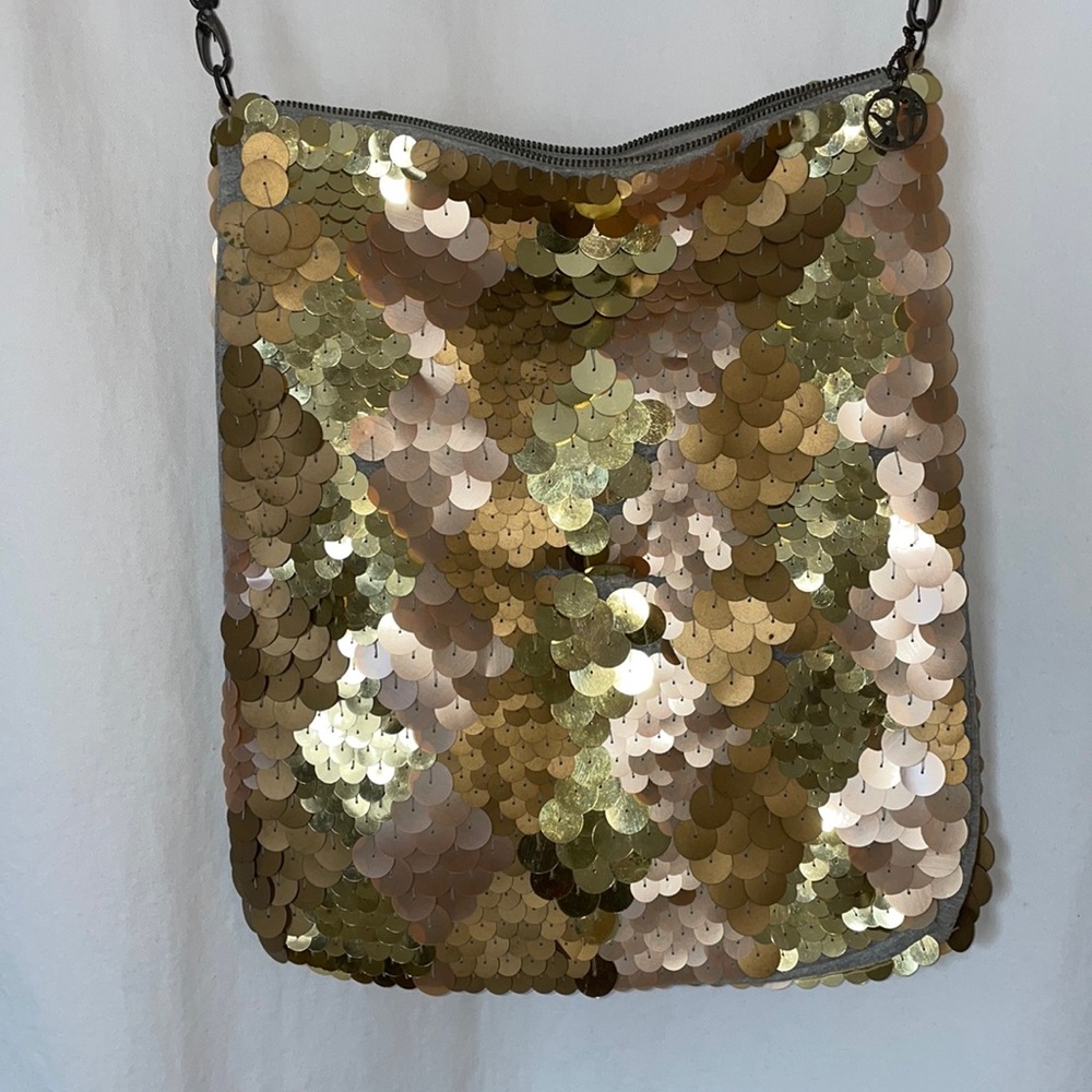 Gold sequin purse